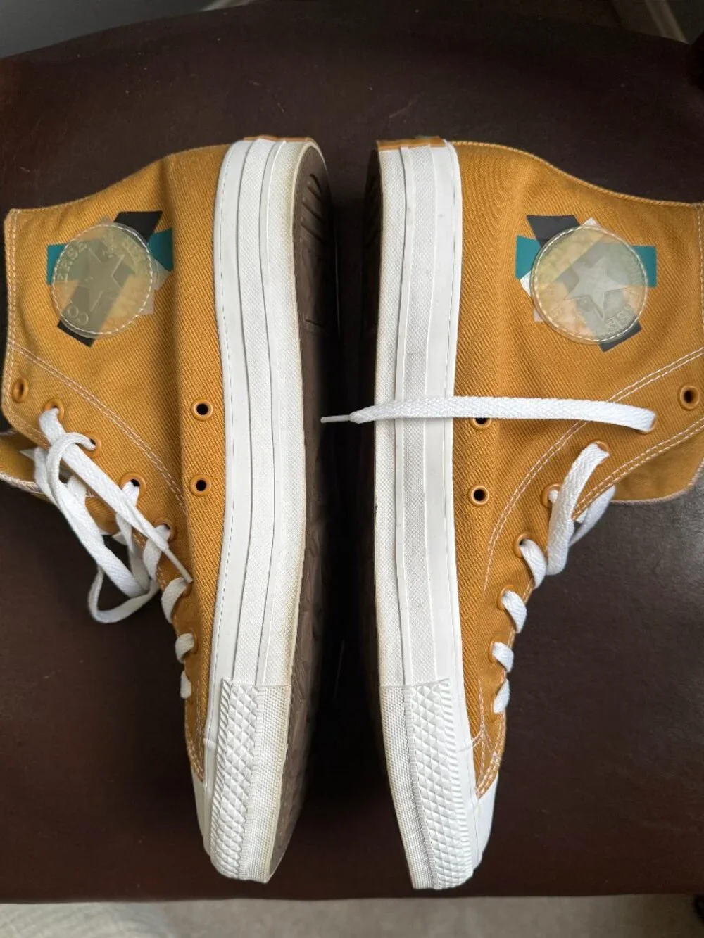 Converse Chuck Taylor All Star High Top Sneakers Mustard Yellow Men's Size 11.5